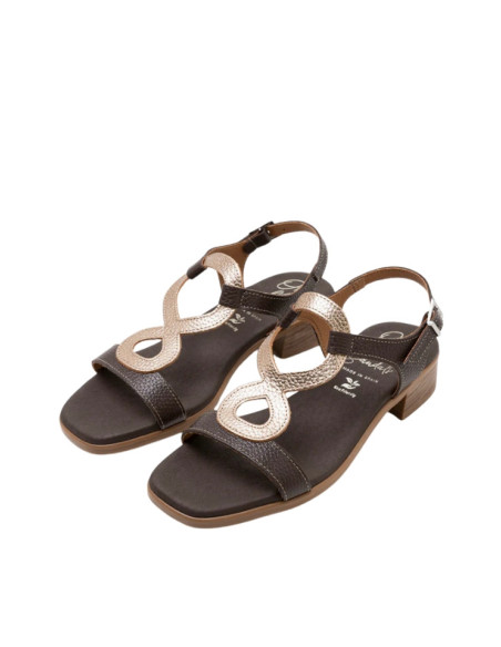 Oh My Sandals: Sandali Pelle Oro Moro Tacco 3cm | OMS5893