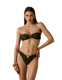 Bikini NOSECRET a Fascia con Dettagli Anello | Militare