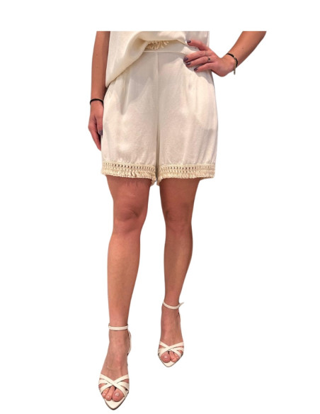 Shorts frangia LATTE