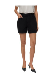 Pantaloncino denim NERO
