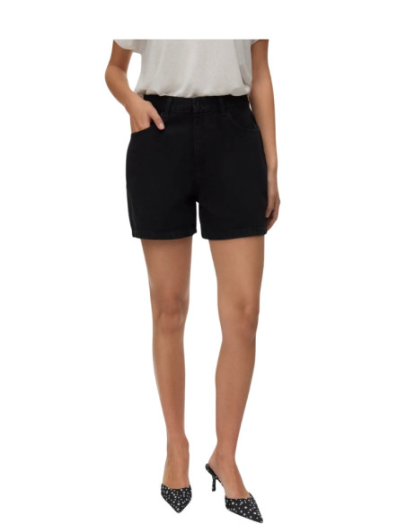 Pantaloncino denim NERO