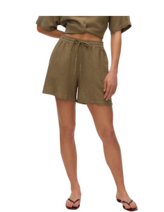 Pantaloncino lino MILITARE