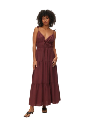 Abito Lungo Ruggine Vero Moda VMATHENA a Balze | Glamour shop online