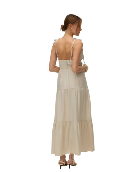 Abito Lungo a Balze Beige Vero Moda VMATHENA | Glamour shop online