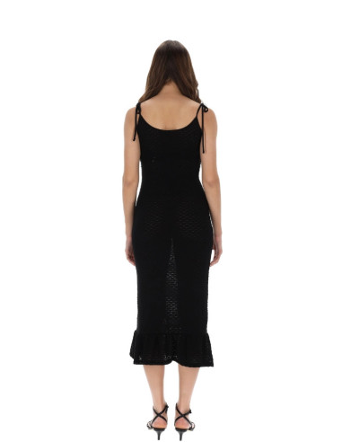 Abito Lungo Traforato Nero Vero Moda | Glamour Shop