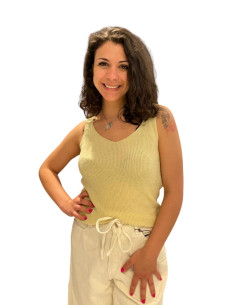 Canotta lurex in maglia ORO