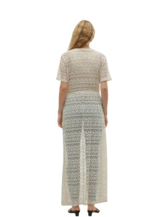Cardigan Lungo Traforato Crochet Panna Vero Moda
