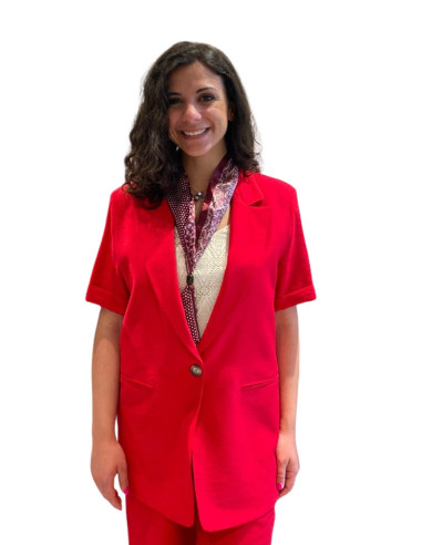 Giacca con foular ROSSO