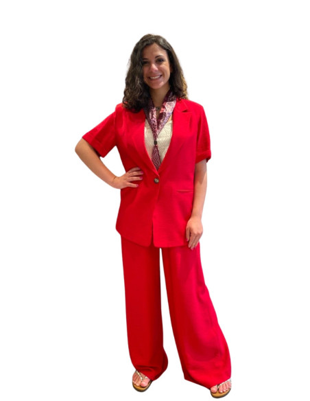Giacca con foular ROSSO