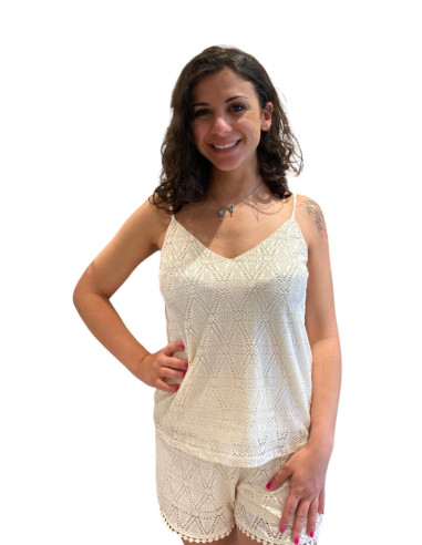 Top bretelline crochet PANNA