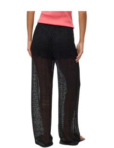 Pantalone wide crochet NERO