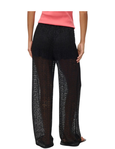 Pantalone Wide Effetto Crochet Nero Vero Moda