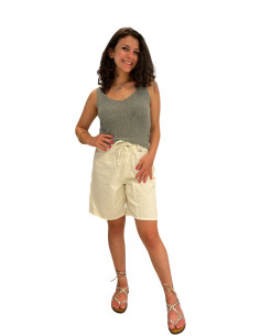 Shorts con coulisse ECRU