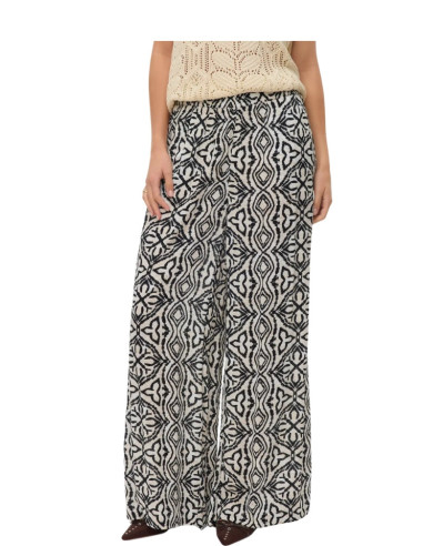 Pantalone gamba ampia fantasia etnica
