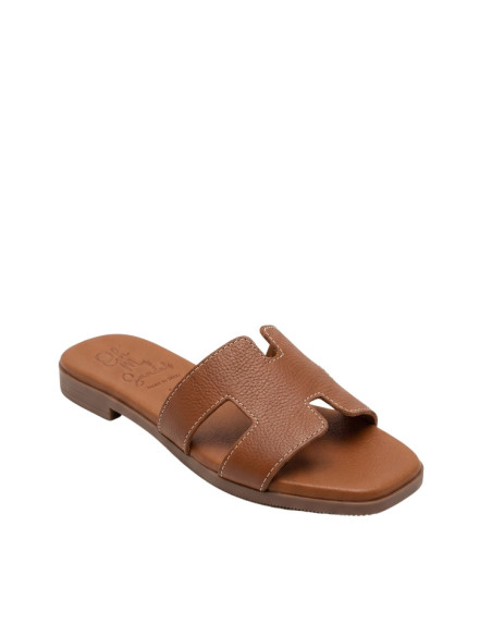 Sandali Ciabatta Donna Pelle Cuoio fascia H| Oh My Sandals | Collezione estate 2026
