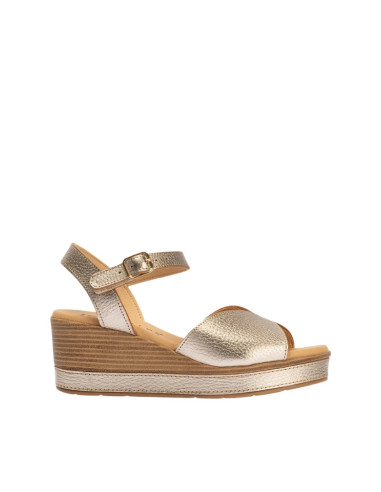 Sandalo con Zeppa Alta Donna in Pelle Oro - Modello 11280 | Pitillos