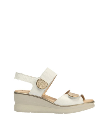 Sandali con Plateau Bianco Pitillos 11064 | In Pelle Nappa