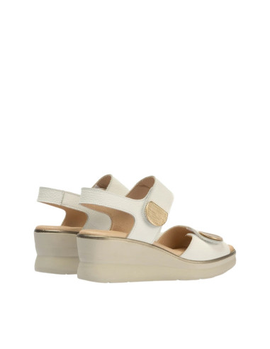 Sandali con Plateau Bianco Pitillos 11064 | In Pelle Nappa