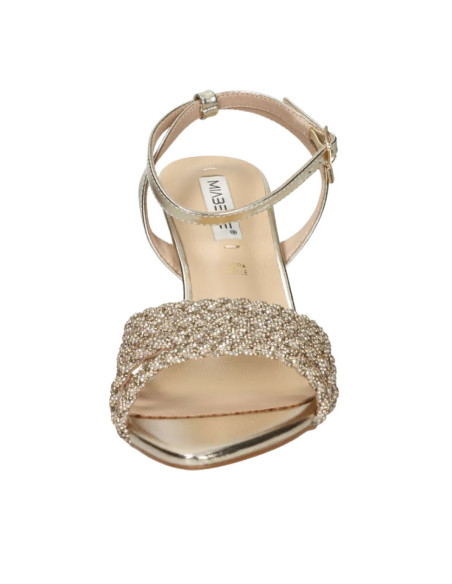 Sandali con Tacco Platino Miabelle MB1153 | Con Strass