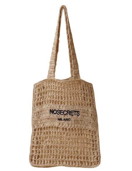 Borsa Shopping Rafia No Secret Milano |sabbia