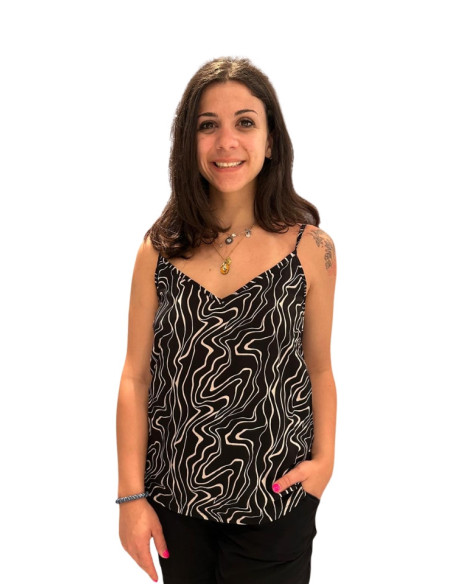 Top spallina sottile fantasia DANA