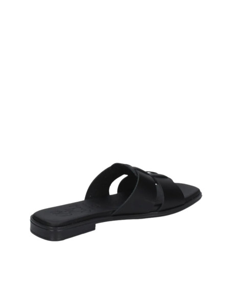 Ciabattina doppia fascia incrocio NERO