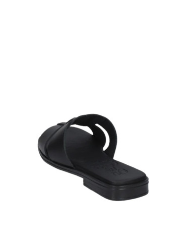 Ciabattina doppia fascia incrocio NERO