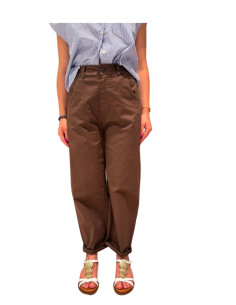 Pantalone baloon cotone moro