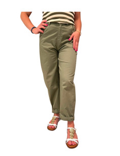 Pantalone baloon cotone militare