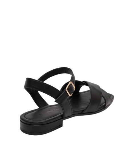Sandalo Basso in Pelle Nero e Moro Massimo Baldi | Glamour Shop online
