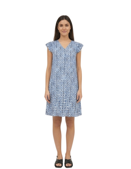 Abito Corto a Maioliche Azzurro e Blu IHMARRAKECH Ichi | Glamour Shop ONLINE