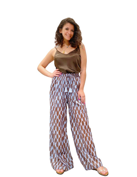 Pantalone Motel Leggero a Fantasia Macchie con Nappe | Acquista Online