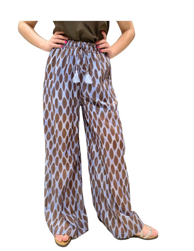 Pantalone Motel Leggero a Fantasia Macchie con Nappe | Acquista Online