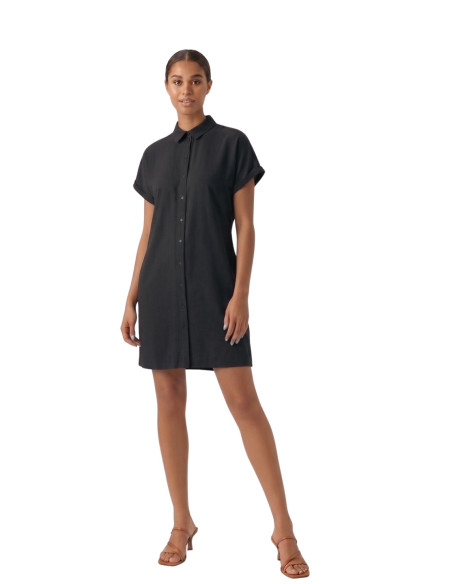 Abito Chemisier Nero VMEASY JOY Vero Moda | 100% Viscosa
