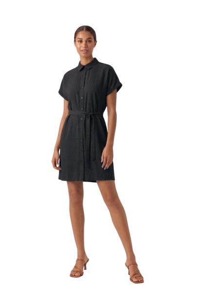 Abito Chemisier Nero VMEASY JOY Vero Moda | 100% Viscosa