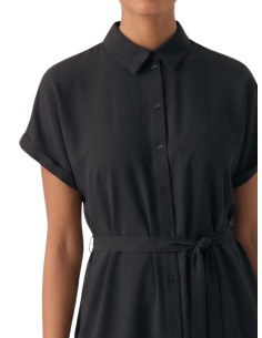 Abito Chemisier Corto in Viscosa Cinta NERO – Vero Moda