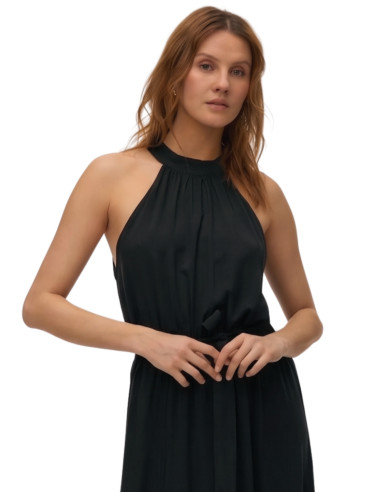 Abito Lungo con Scollo Americano Nero Vero Moda | Glamour shop online