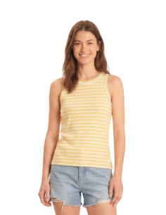 Canotta a Costine Righe Giallo e Bianco Motel | Glamour Shop
