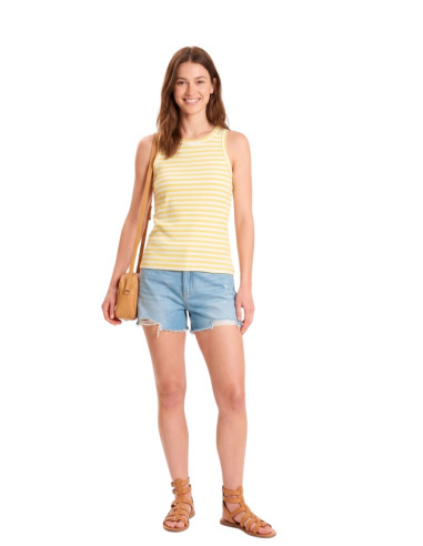 Canotta a Costine Righe Giallo e Bianco Motel | Glamour Shop