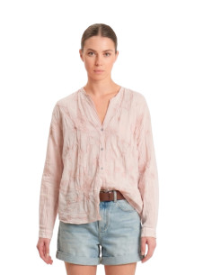 Camicia misto seta ricami ROSA