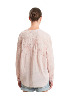Camicia misto seta ricami ROSA