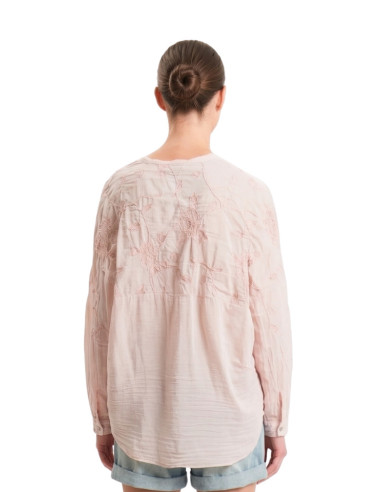 Camicia misto seta ricami ROSA