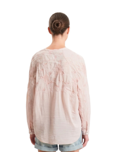 Camicia misto seta ricami ROSA