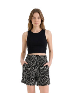 Shorts Donna Vita Alta Fantasia Dana Nero Vero Moda