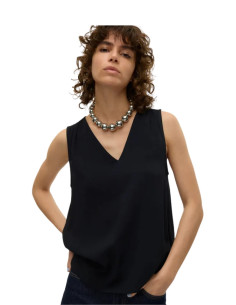 Top Donna Nero Scollo a V Vero Moda | Glamour Shop