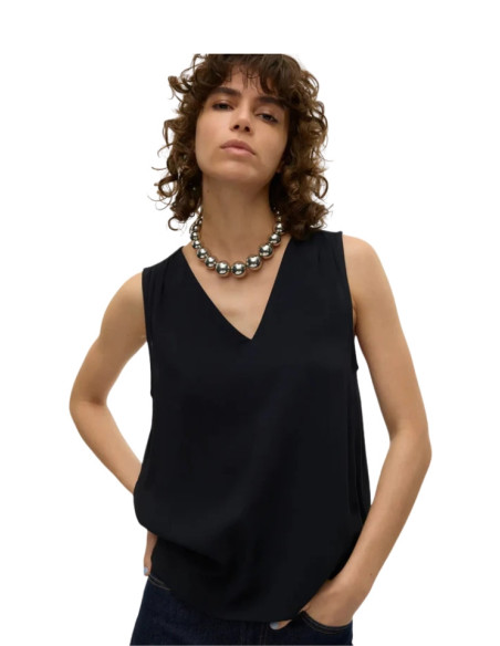 Top Donna Nero Scollo a V Vero Moda | Glamour Shop