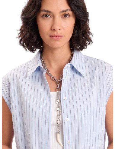 Camicia Rigata Donna Manica Corta St. Tropez Motel