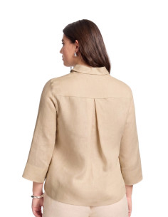 Camicia lino sabbia