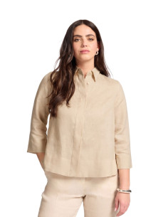 Camicia lino sabbia
