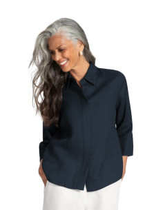 Camicia lino BLU